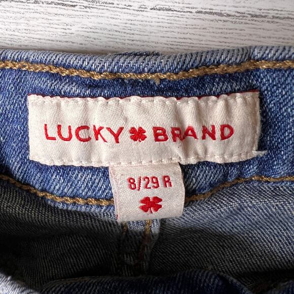 Lucky Brand Jeans Womens Size 8/29R Easy Rider Boot Distressed Medium Wash - Picture 2 of 16